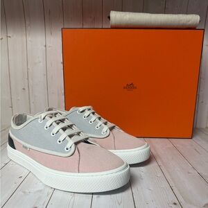 Hermes Pink and Gray Sneakers
